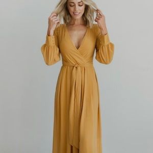 Baltic Born Lydia Maxi Dress in Mustard Size XXL